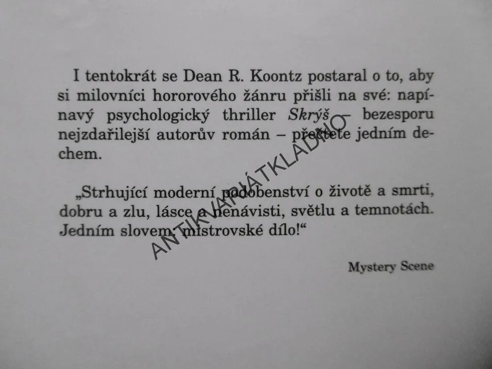 SKRÝŠ, DEAN KOONTZ, **an
