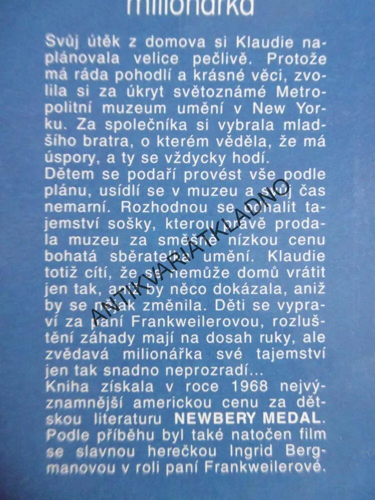 UPRCHLÍCI, MICHELANGELO A ZVĚDAVÁ MILIONÁŘKA, E. L. KONIGBURGOVÁ, **an