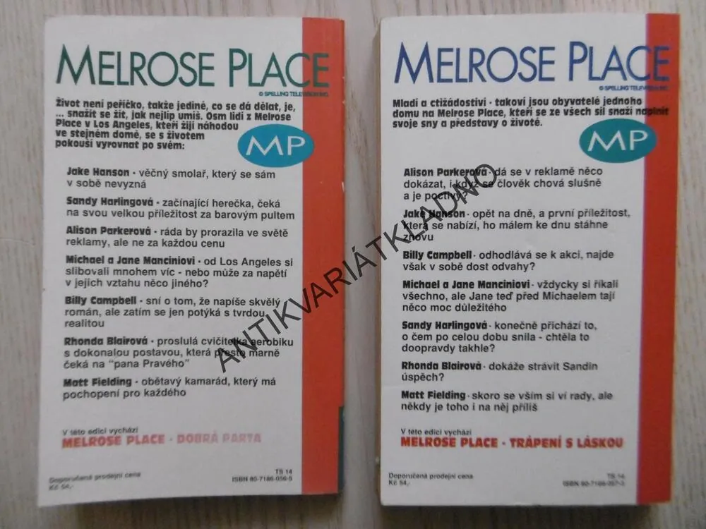MELROSE PLACE, TRÁPENÍ S LÁSKOU, DOBRÁ PARTA, 2 DÍLY, **an