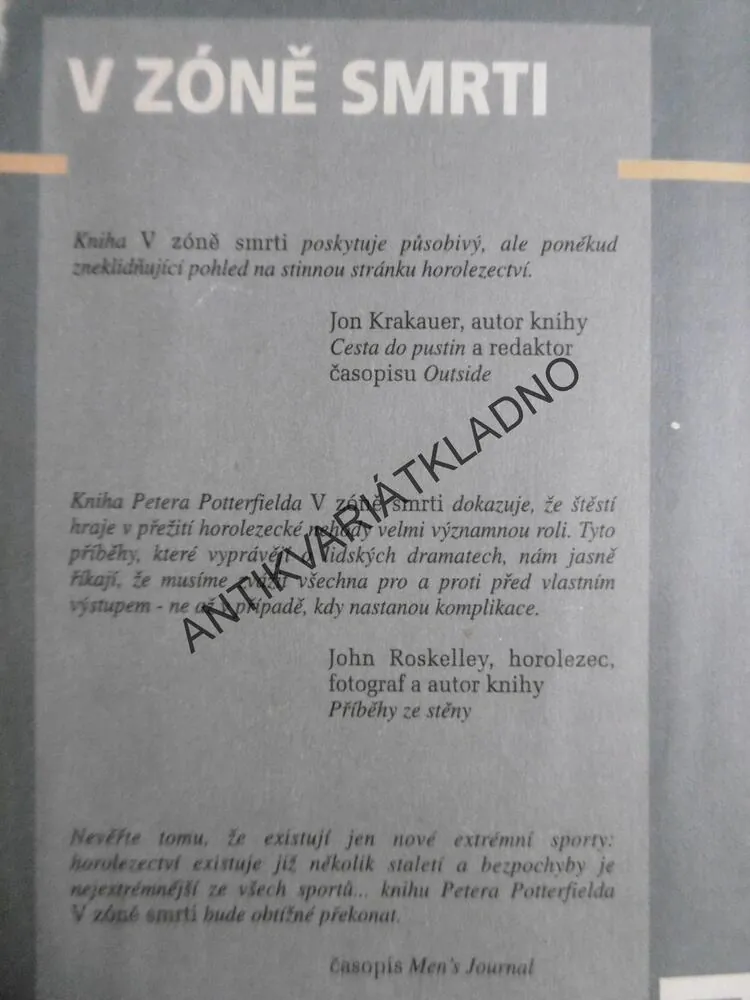 V ZÓNĚ SMRTI, PETER POTTERFIELD, **an