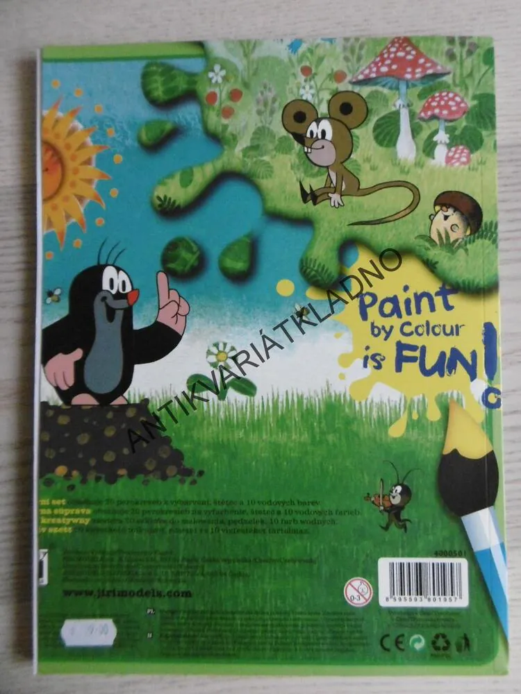 KRTEK, ZDENĚK MILER, OMALOVÁNKY NA VODOVÉ BARVY, **an