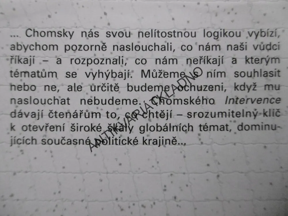 INTERVENCE, NOAM CHOMSKY, **an