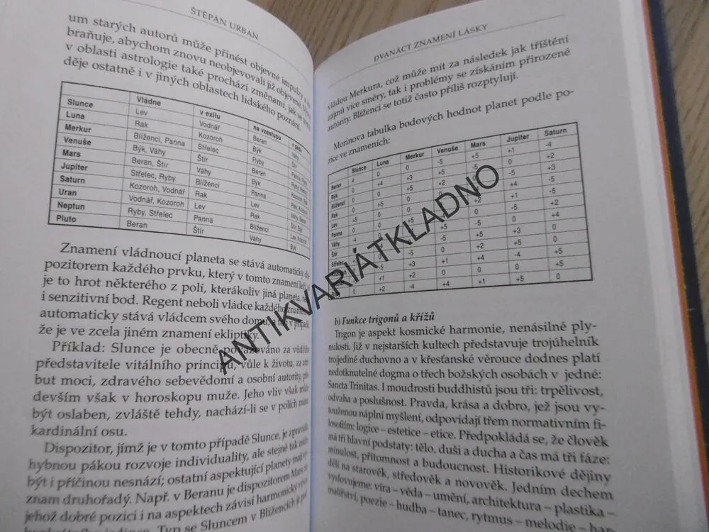DVANÁCT ZNAMENÍ LÁSKY VE SVĚTĚ ASTROLOGIE, ŠTĚPÁN URBAN, **an