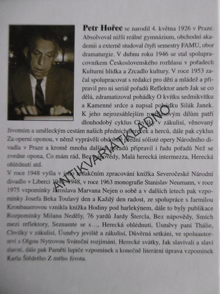 VLADIMÍR MENŠÍK, PŘÁTELSTVÍ, KTERÁ NEUMÍRAJÍ, **an