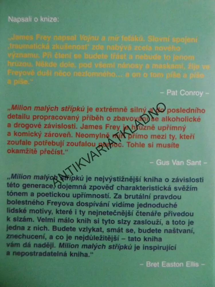 MILION MALÝCH STŘÍPKŮ, JAMES FREY,