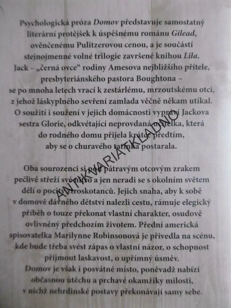 DOMOV, MARILYNNE ROBINSONOVÁ, **an
