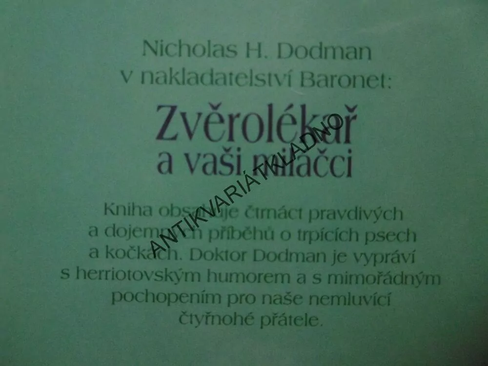 ZVĚROLÉKAŘ A VAŠI MILÁČCI, NICHOLAS H. GOODMAN, **an