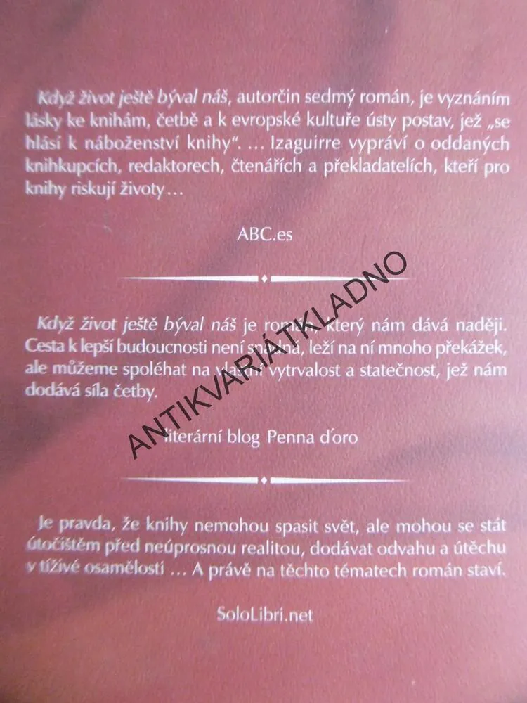 KDYŽ ŽIVOT JEŠTĚ BÝVAL NÁŠ, MARIAN IZAGUIRRE, **an