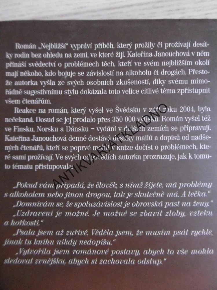 NEJBLIŽŠÍ, KATEŘINA JANOUCHOVÁ, **an