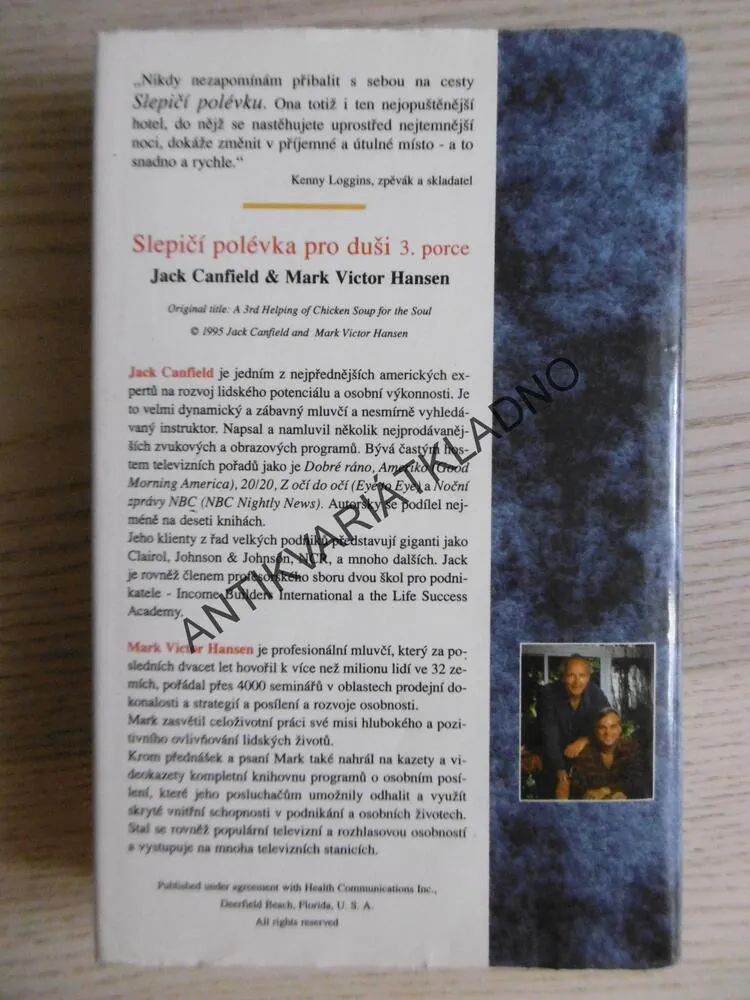 SLEPIČÍ POLÉVKA PRO DUŠI, 3. PORCE, JACK CANFIELD, MARK VICTOR HANSEN, **an
