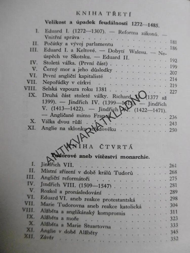 HISTORIE ANGLIE I. A II. DÍL, A. MAUROLS, **an