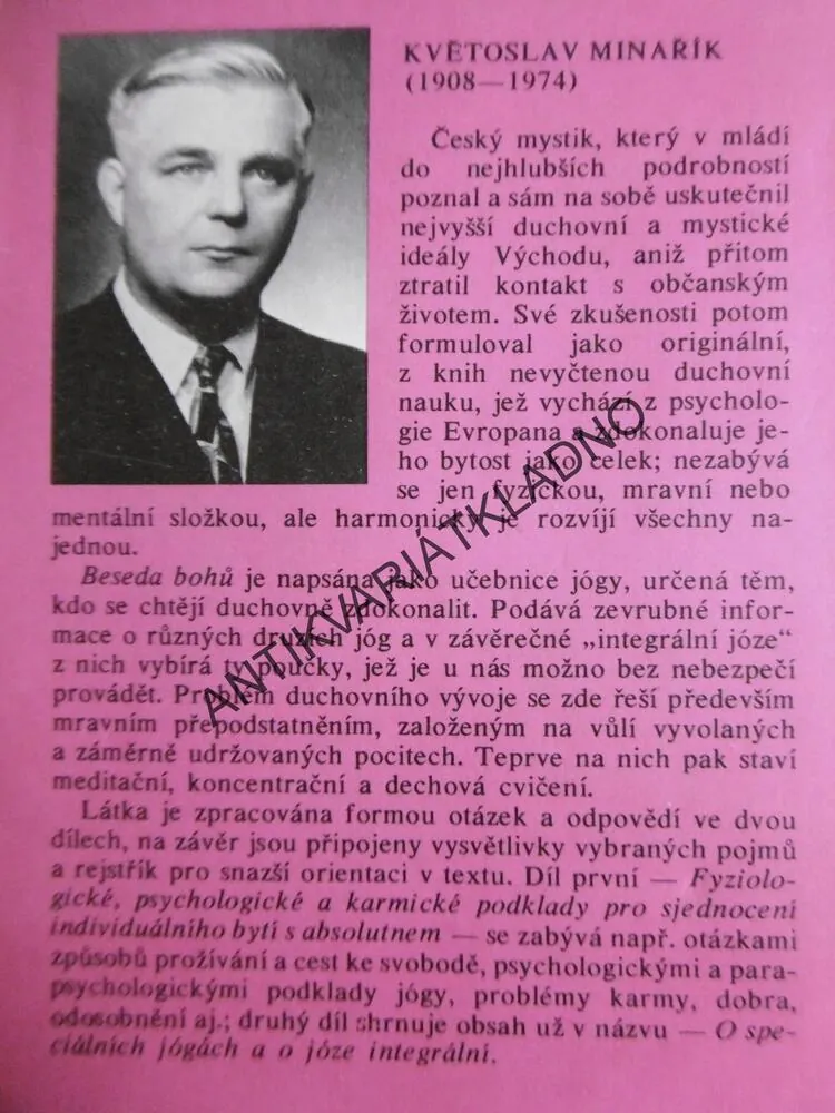 BESEDA BOHŮ, KVĚTOSLAV MINAŘÍK, PSYCHOLOGIE SKUTEČNOSTI,1990