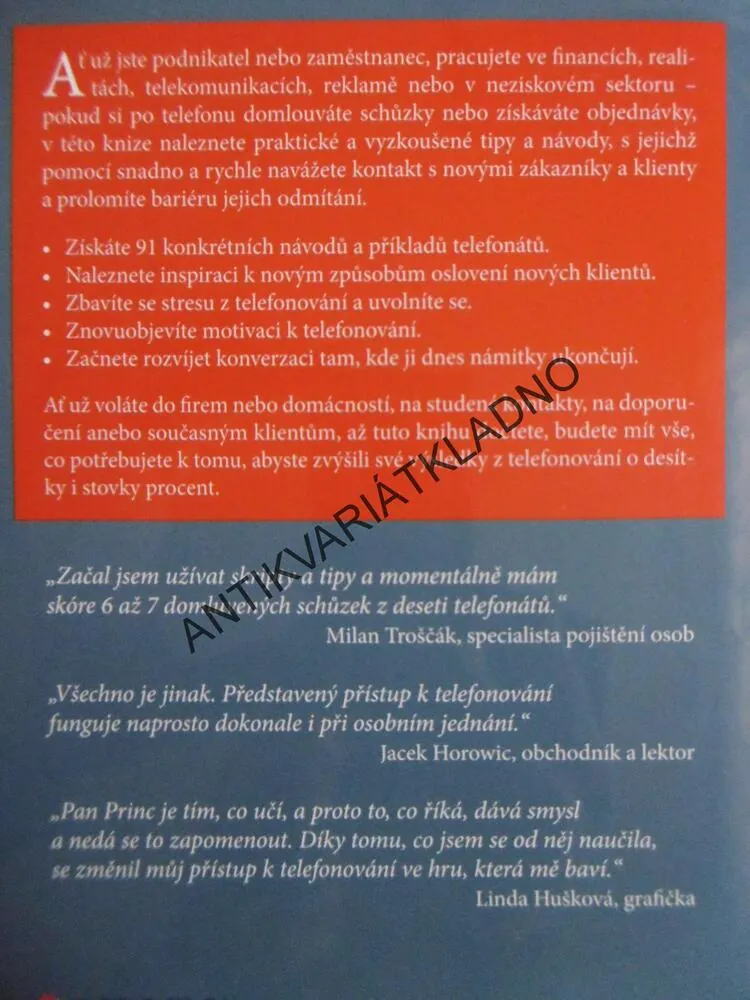 JAK USPĚT PŘI OBCHODNÍM TELEFONOVÁNÍ, MIROSLAV PRINC, **an