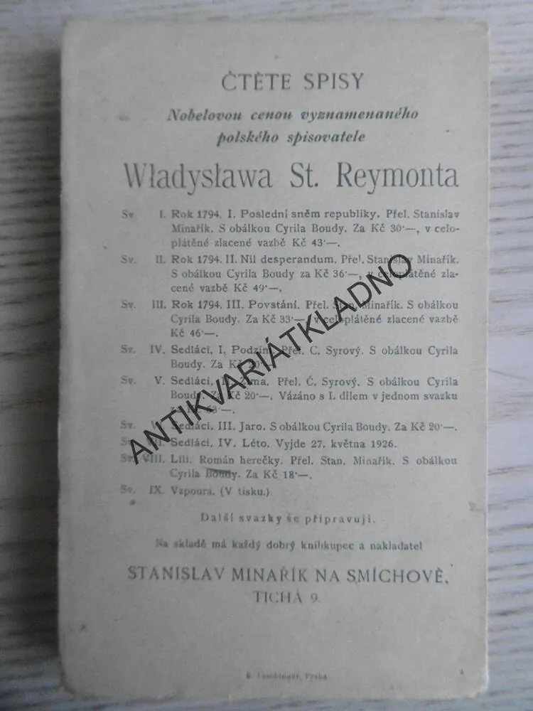 LILI, WLADYSLAW ST. REYMONT, **an