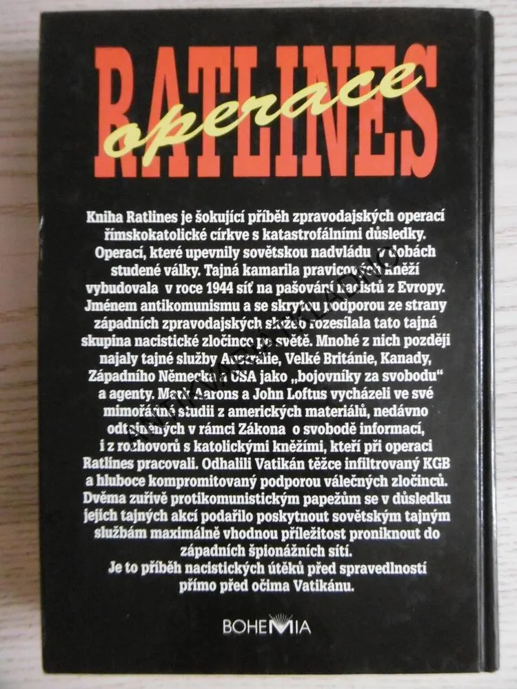 OPERACE RATLINES, MARK AARONS, JOHN LOFTUS, **an