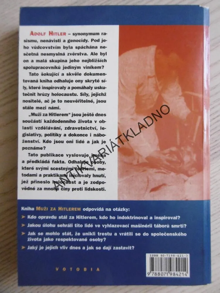 MUŽI ZA HITLEREM, ARCHITEKTI HRŮZY, DR. THOMAS RÖDER, VOLKER KUBILLUS, **an