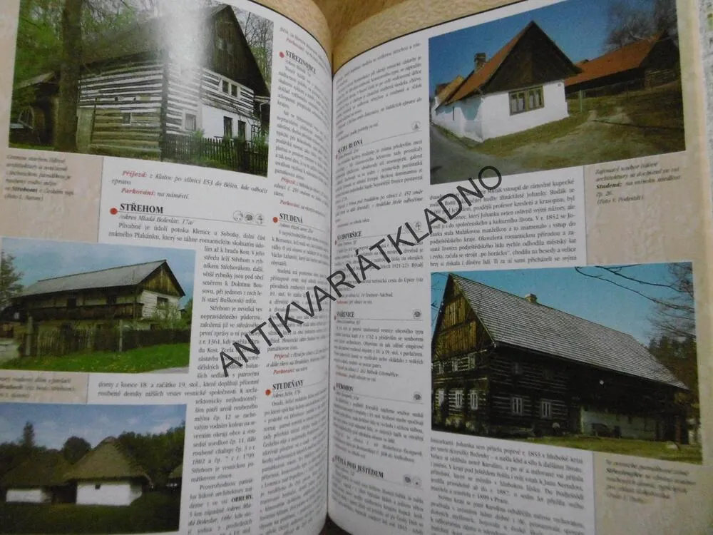 555 PAMÁTEK LIDOVÉ ARCHITEKTURA ČESKÉ REPUBLIKY, + MAPA, **an