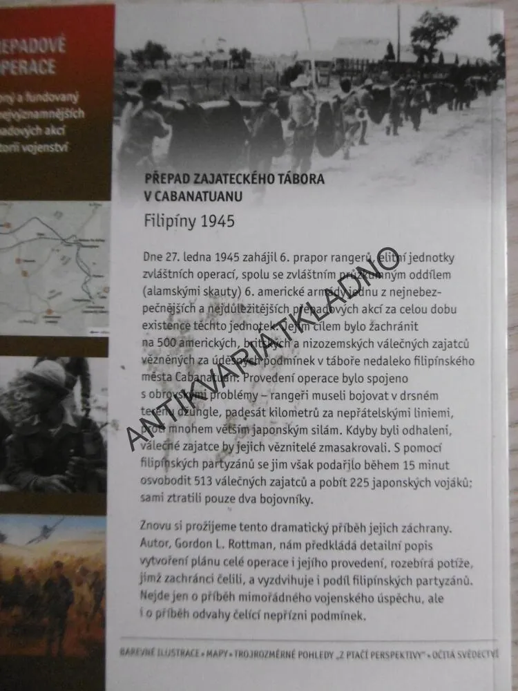 PŘEPAD ZAJATECKÉHO TÁBORA V CABANATUANU, FILIPÍNY 1945, GORDON L. ROTTMAN, **an