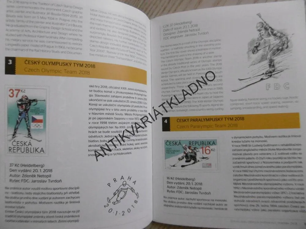 EMISNÍ PLÁN ČESKÝCH POŠTOVNÍCH ZNÁMEK 2018, FILATELIE