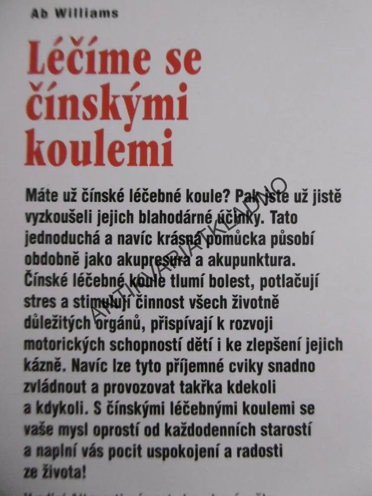 LÉČÍME SE ČÍNSKÝMI KOULEMI, AB WILLIAMS, **an