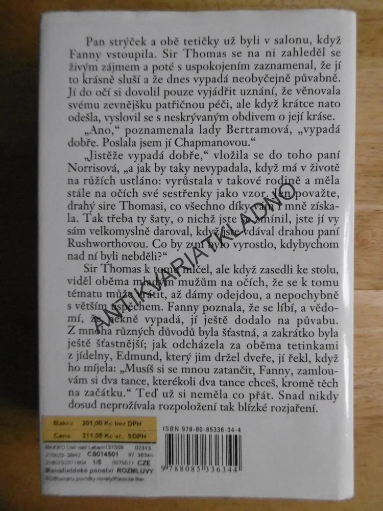 MANSFIELDSKÉ PANSTVÍ, JANE AUSTENOVÁ