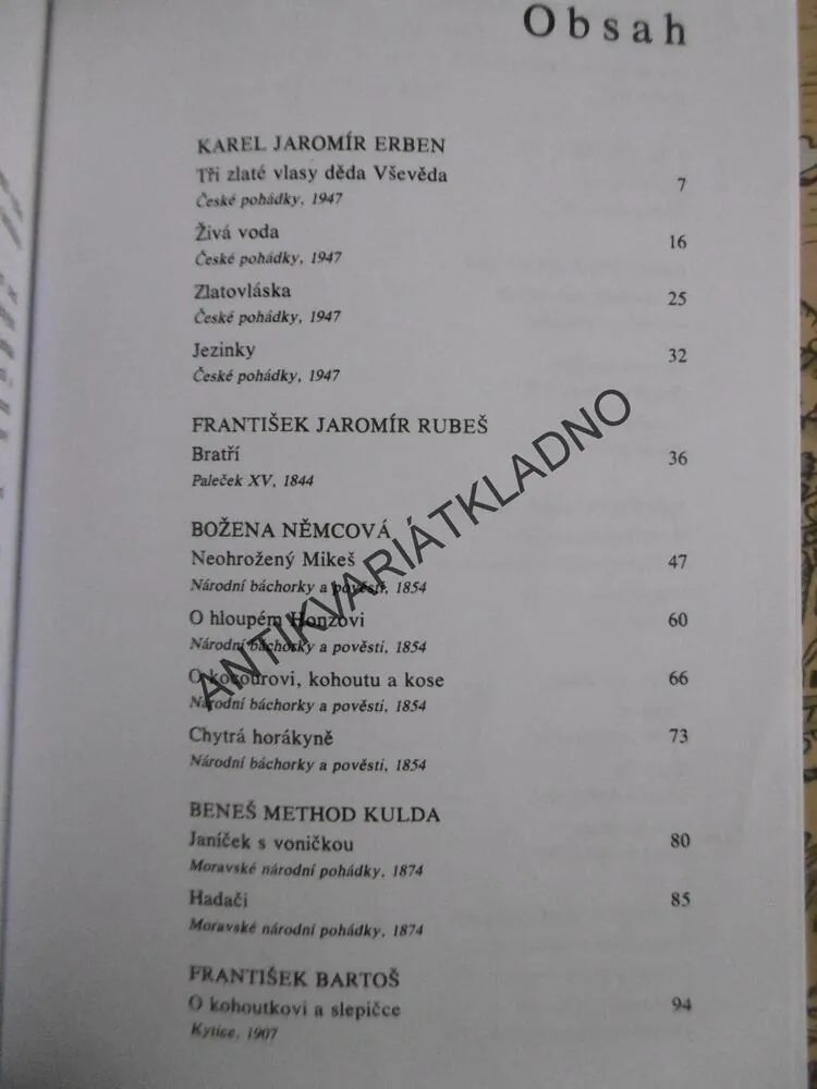 ŠPALÍČEK ČESKÝCH POHÁDEK, MILOSLAV JÁGR, **an