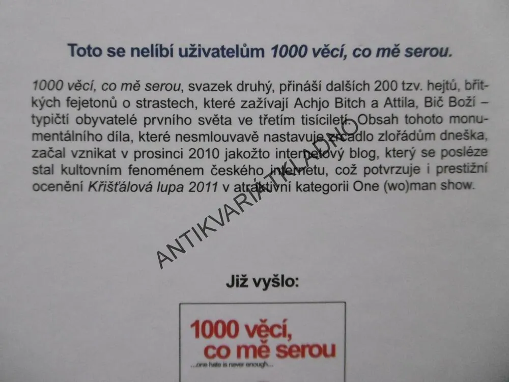 1000 VĚCÍ, CO MĚ SEROU, VOL. 2, **an