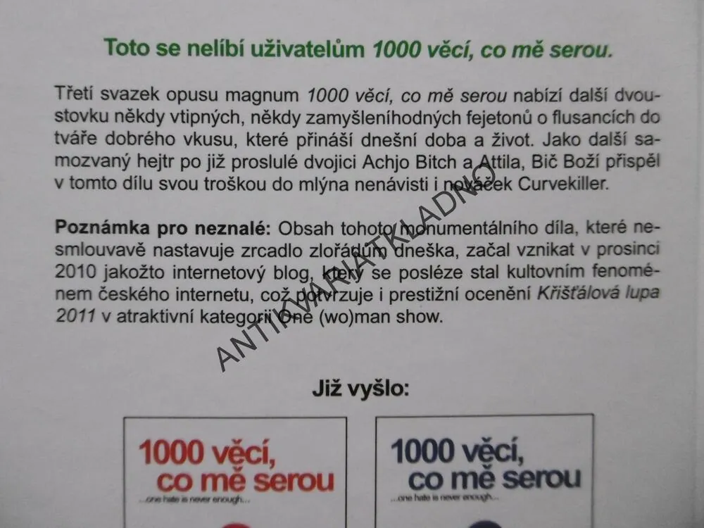 1000 VĚCÍ, CO MĚ SEROU, VOL. 3, **an
