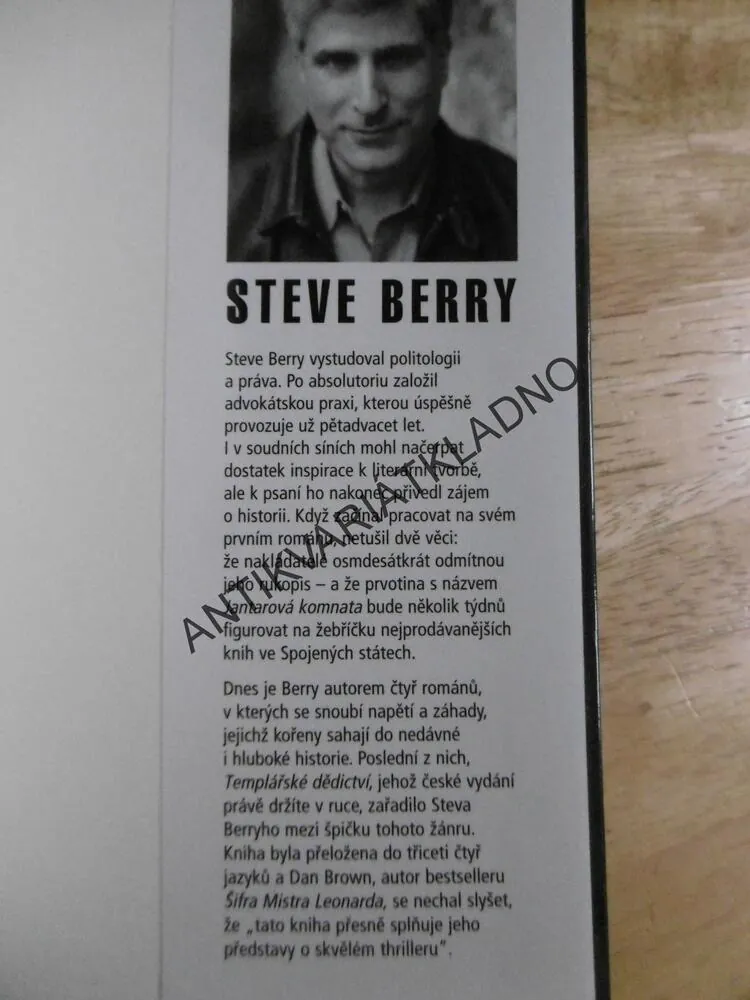 TEMPLÁŘSKÉ DĚDICTVÍ, STEVE BERRY, **an