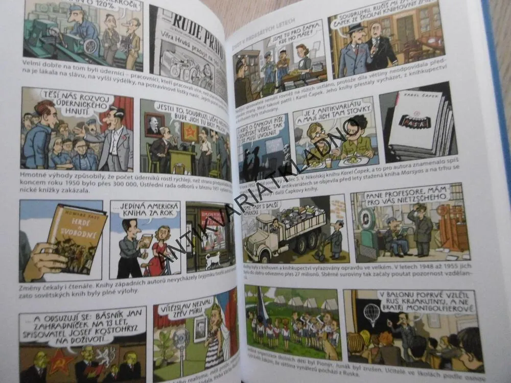 OBRÁZKY Z MODERNÍCH ČESKOSLOVENSKÝCH DĚJIN, KOMIKS,HISTORIE,ČERNÝ, FIBRICH, **an