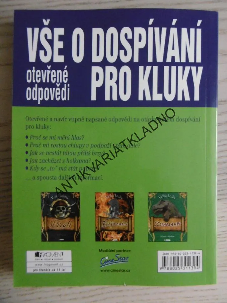 VŠE O DOSPÍVÁNÍ PRO KLUKY, KAREN GRAVELLEOVÁ, **an