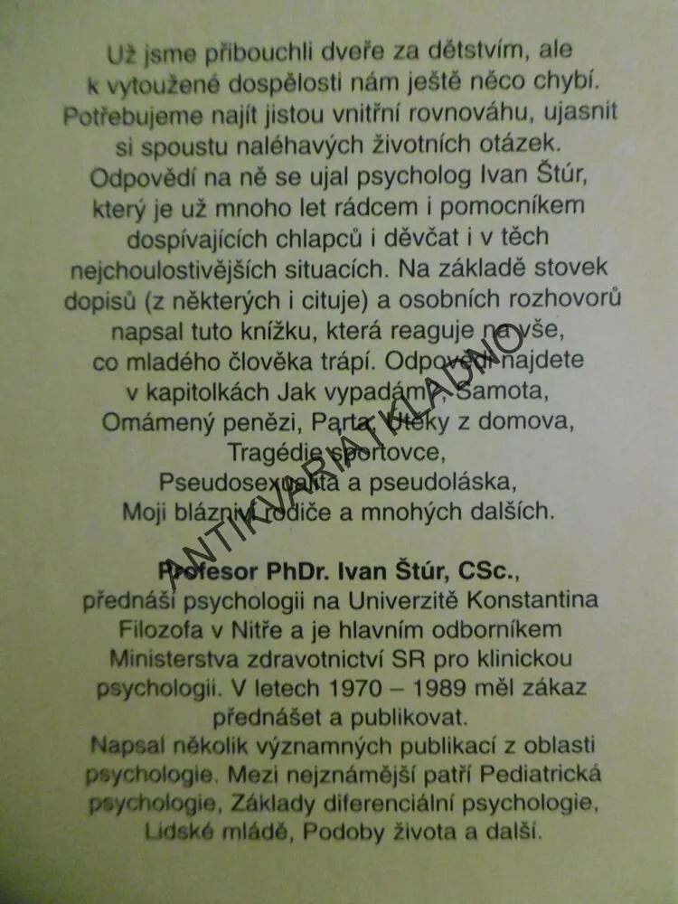 ROZHOVORY O DOSPÍVÁNÍ, IVAN ŠTÚR, **an