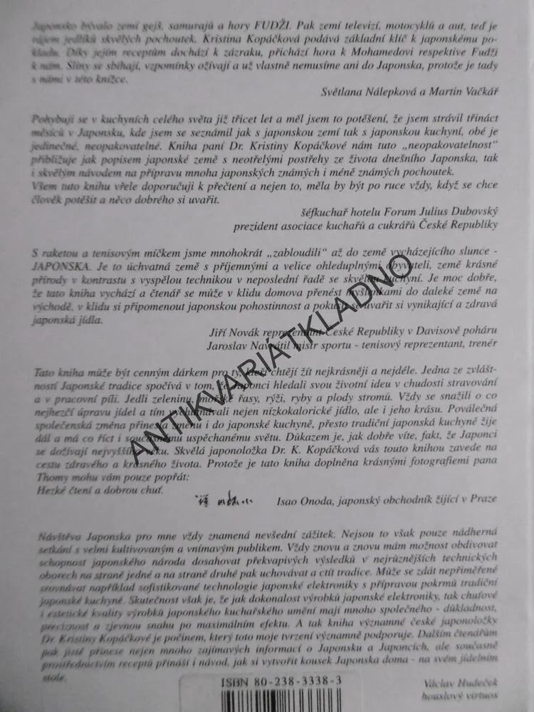 TOULKY JAPONSKEM A JEHO KUCHYNÍ ANEB JAK DOSÁHNOUT DLOUHOVĚKOSTI, KRISTINA KOPÁČOVÁ, **an