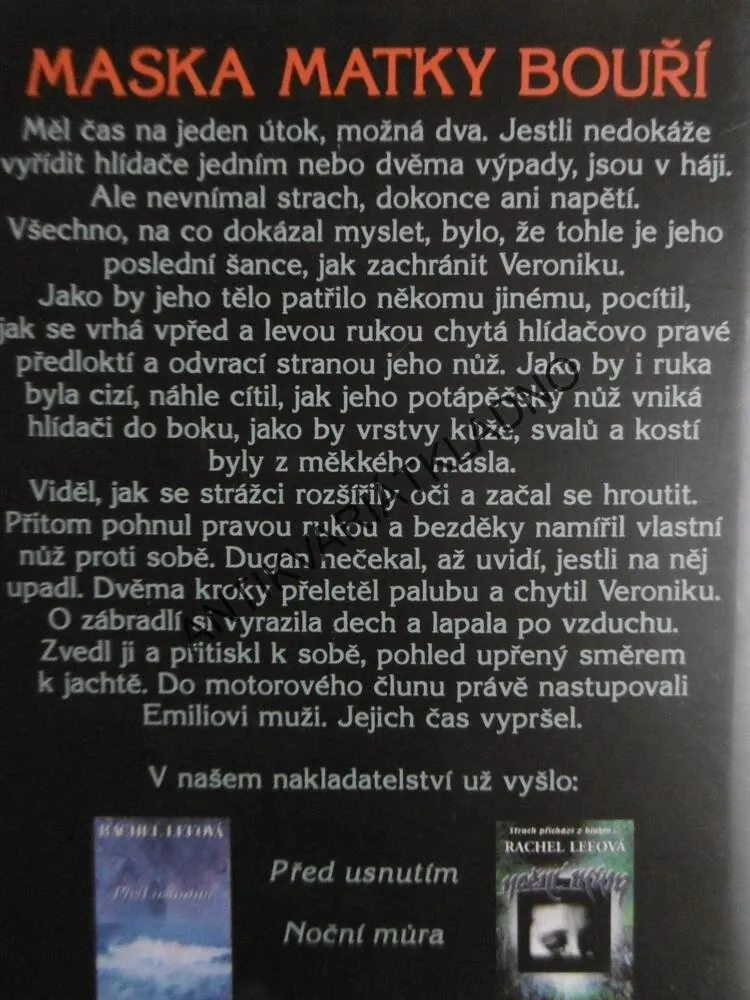 MASKA MATKY BOUŘÍ, RACHEL LEEOVÁ, **an