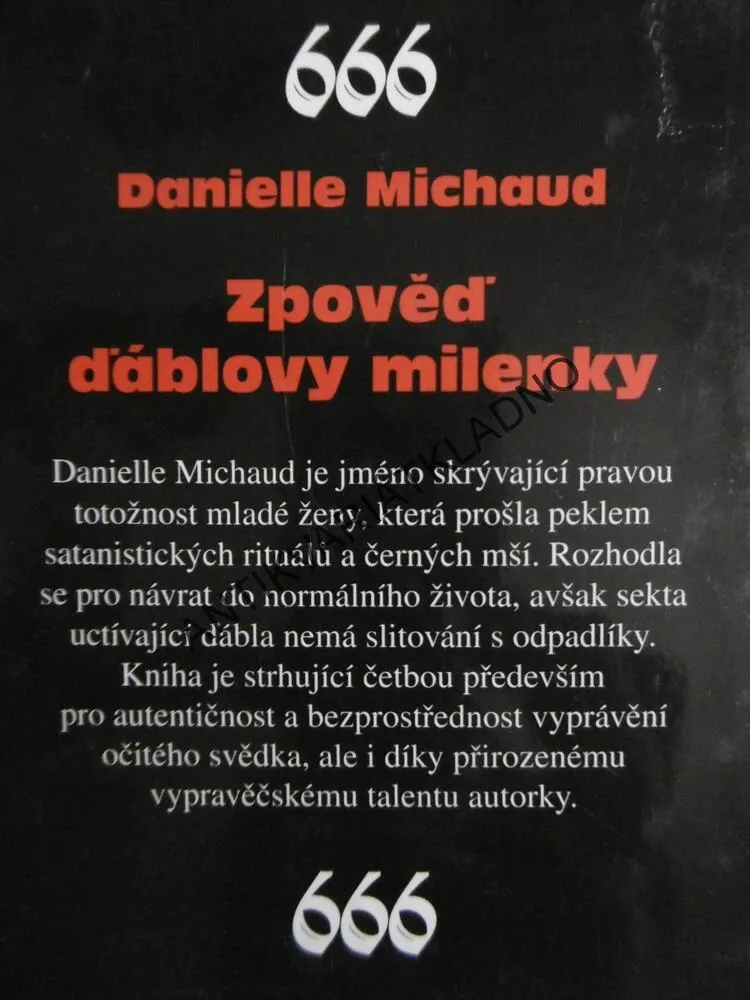ZPOVĚĎ ĎÁBLOVY MILENKY, DANIELLE MICHAUD, **an