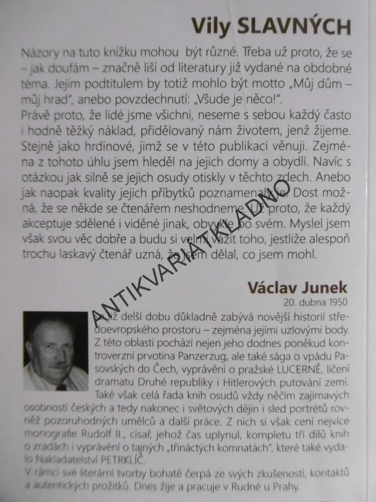 VILY SLAVNÝCH, VÁCLAV JUNEK, **an