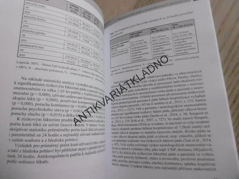 RIZIKO PÁDU V OŠETŘOVATELSKÉ PRAXI U HOSPITALIZOVANÝCH PACIENTŮ S NEUROLOGICKÝM ONEMOCNĚNÍM, MICHAELA MIERTOVÁ, **an