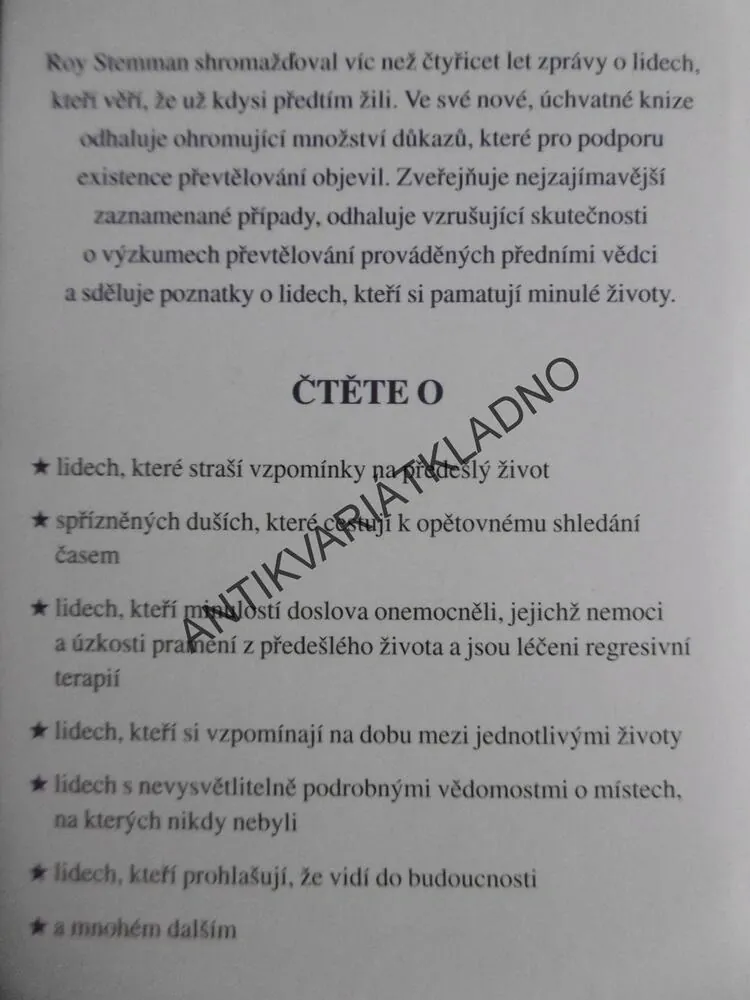PŘEVTĚLOVÁNÍ, ROY STEMMAN, **an