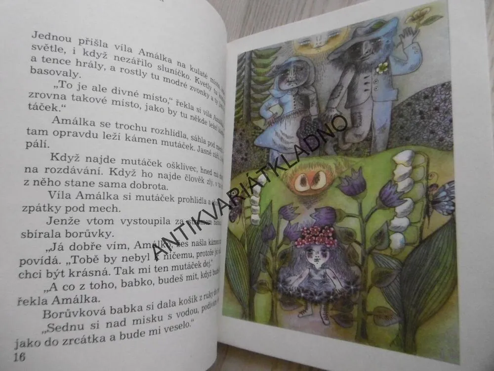 O VÍLE AMÁLCE A ŽABCE MÁRINCE, VÁCLAV ČTVRTEK, OLGA ČECHOVÁ, **an