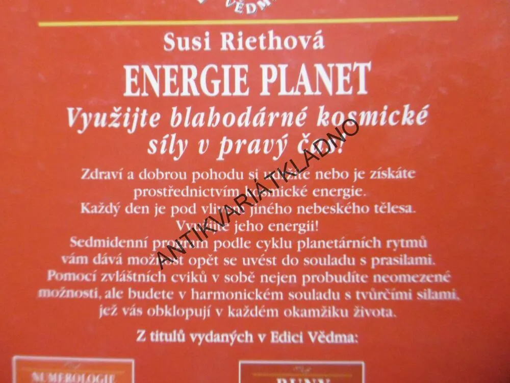 ENERGIE PLANET, VYUŽIJTE BLAHODÁRNÉ KOSMICKÉ SÍLY V PRAVÝ ČAS!, SUSI RIETHOVÁ, **an