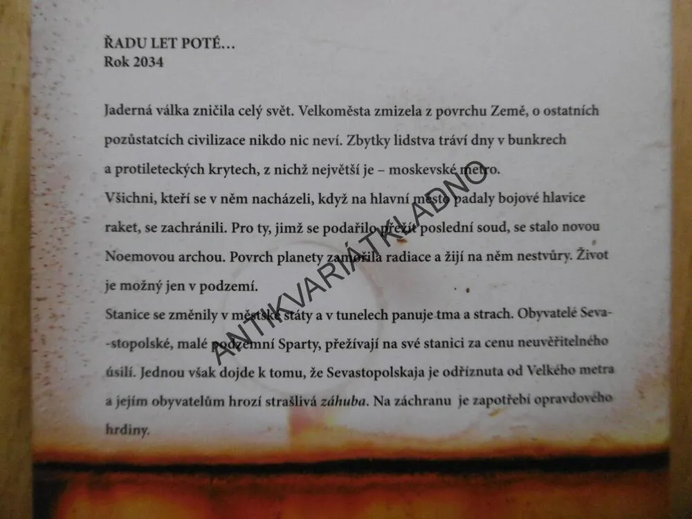 METRO 2034, DMITRY GLUKHOVSKY, APOKALYPTICKÝ BESTSELLER. **an