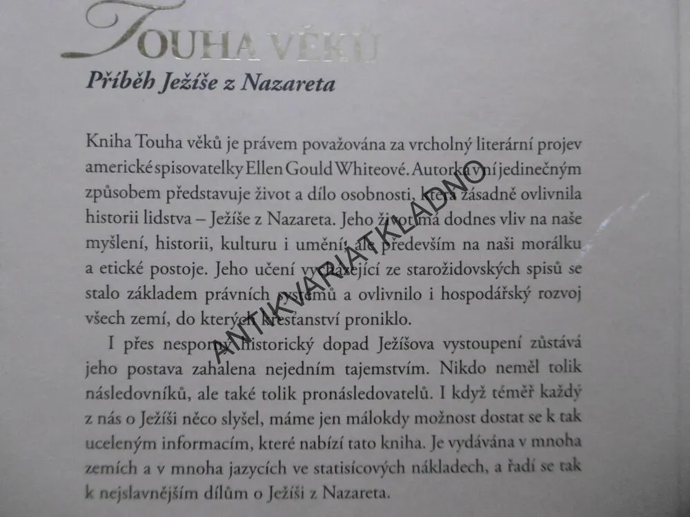 TOUHA VĚKŮ, ELLEN GOULD WHITEOVÁ, **an