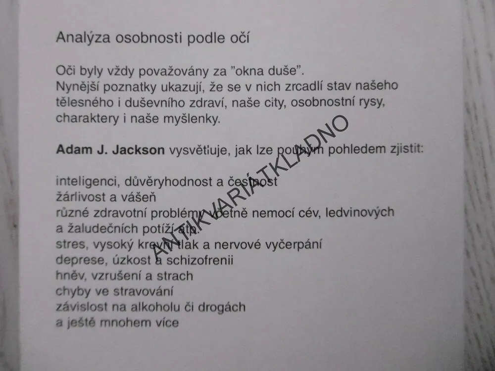 OČNÍ ZNAMENÍ, ADAM J. JACKSON, **an