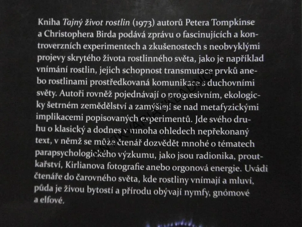 TAJNÝ ŽIVOT ROSTLIN, PETER TOMPKINS, CHRISTOPHER BIRD, **an