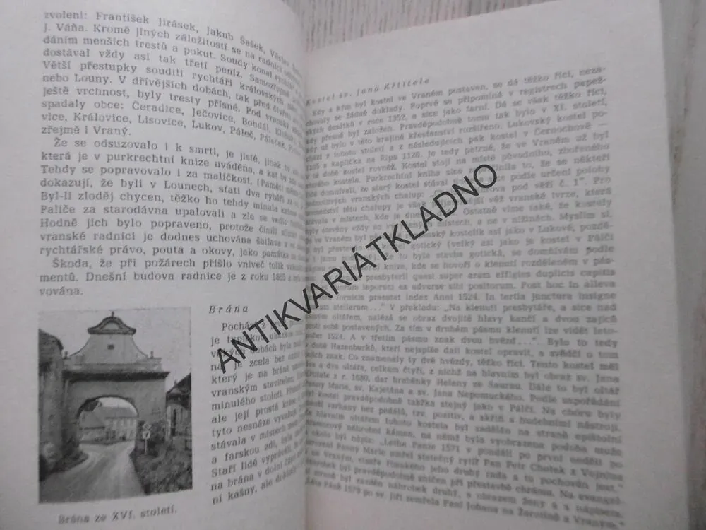 VRANÝ V HISTORII A V SOUČASNOSTI, 1. A 2. DÍL, OKRES KLADNO