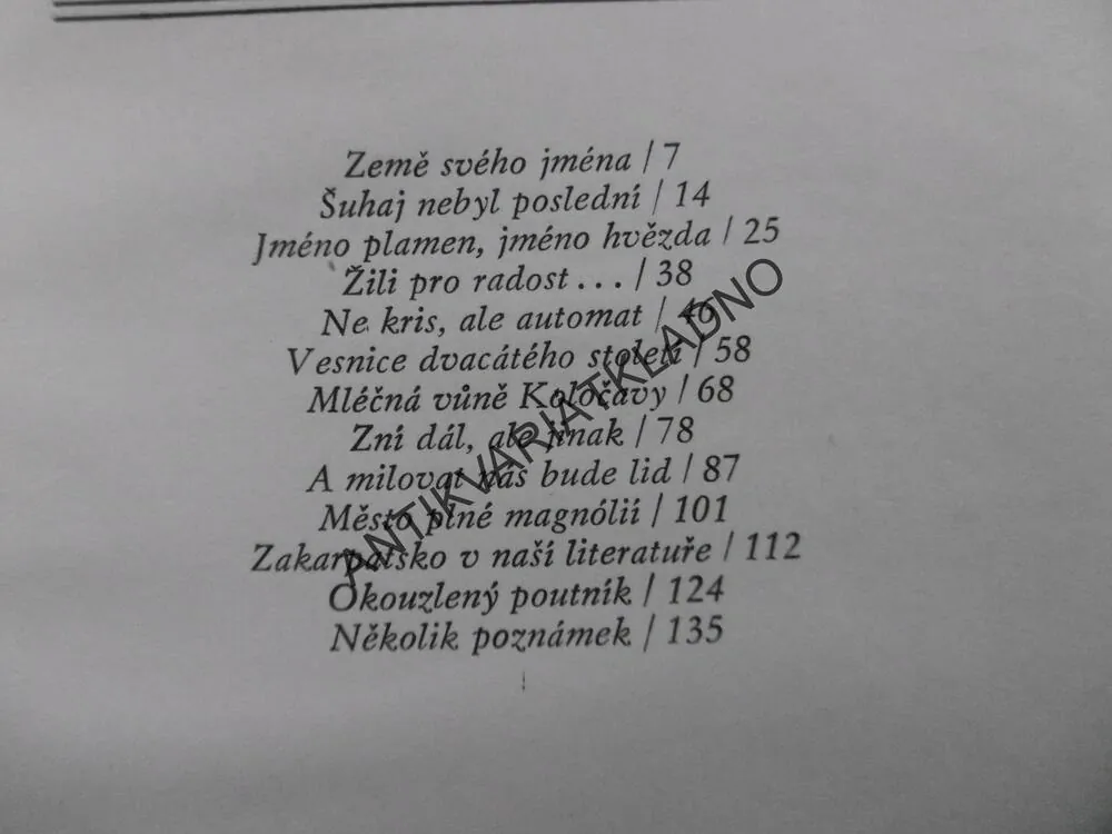 HORY A LIDÉ, REPORTÁŽE ZE ZAKARPATSKA, FRANTIŠEK TOVÁREK, **an