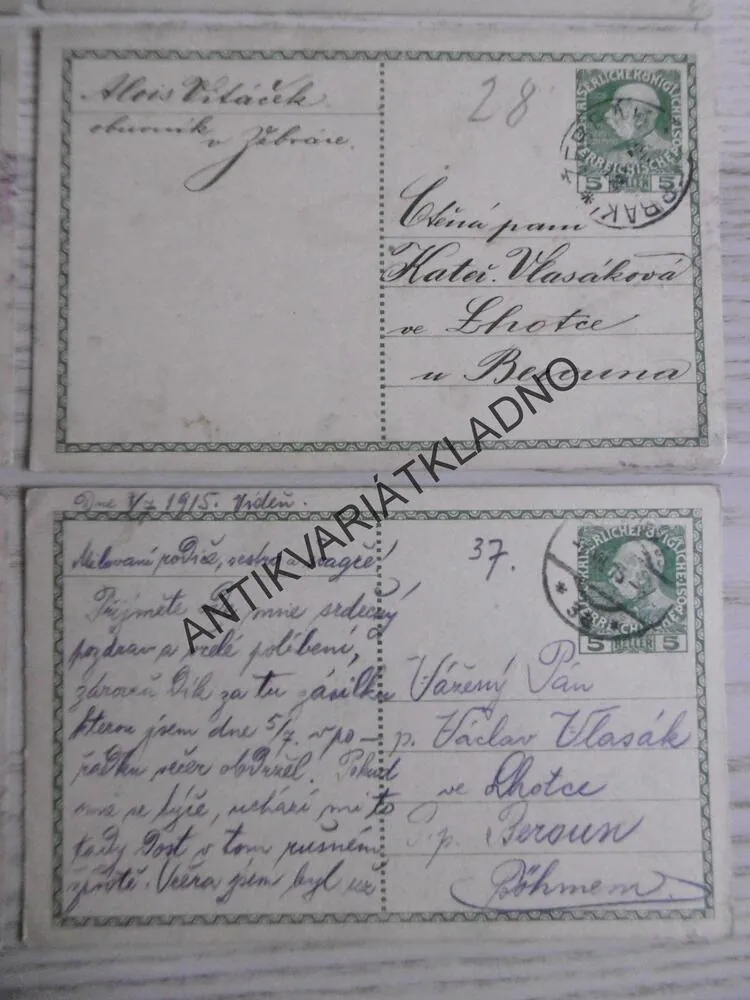 KORESPONDENČNÍ LÍSTEK 17, 1912
