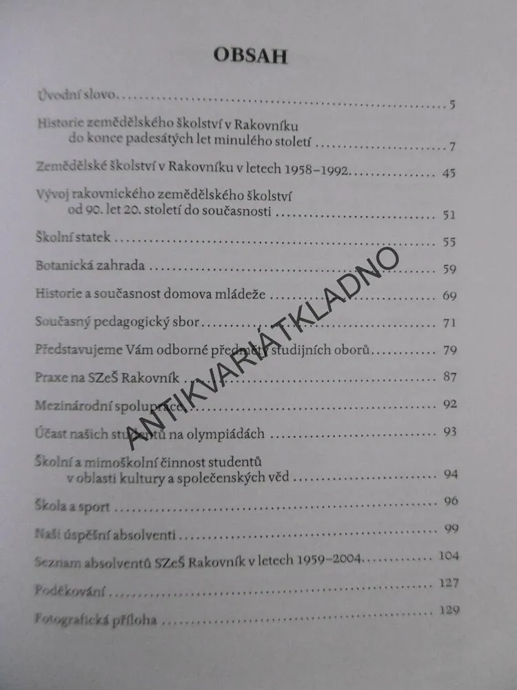 120 LET STŘEDNÍ ZEMĚDĚLSKÉ ŠKOLY V RAKOVNÍKU, SZEŠ RAKOVNÍK, **an