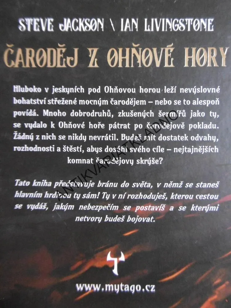 ČARODĚJ Z OHŇOVÉ HORY, STEVE JACKSONE, IAN LIVINGSTONE, **an