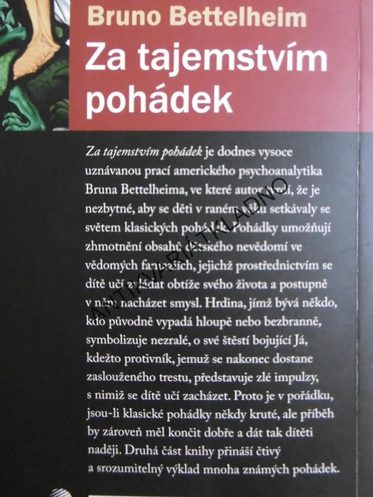 ZA TAJEMSTVÍM POHÁDEK, BRUNO BETTELHEIM, **an